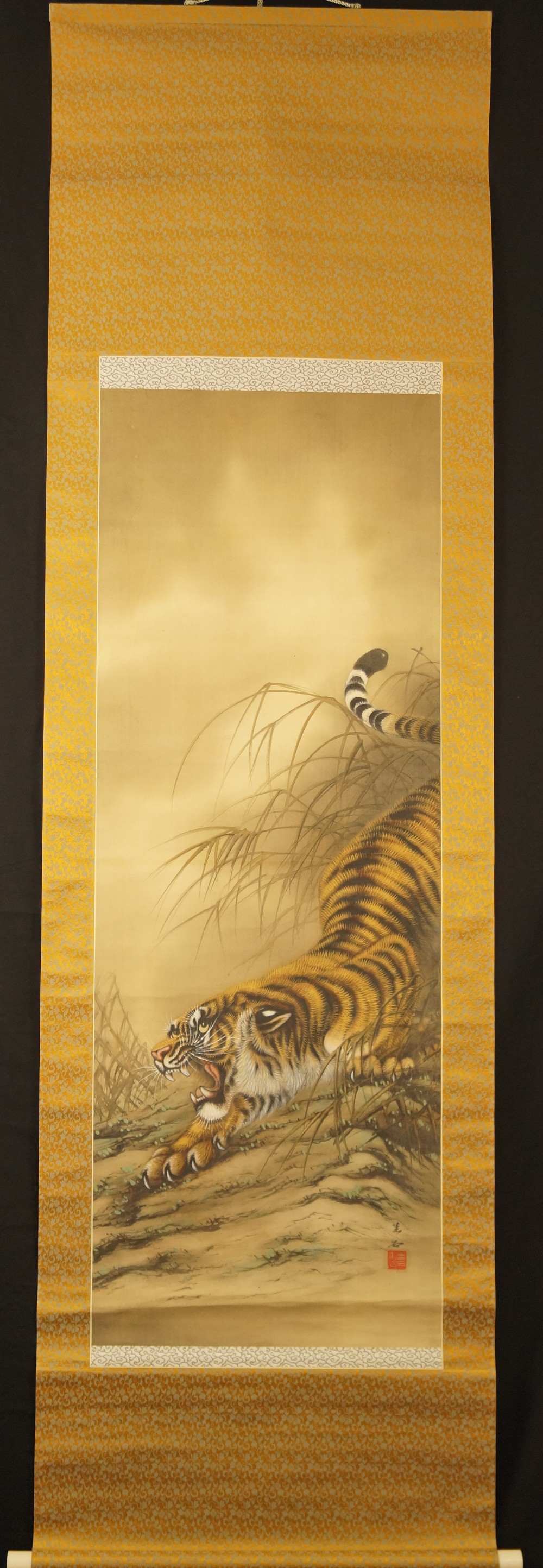 Tiger Kakemono Gesamtansicht Rollbild