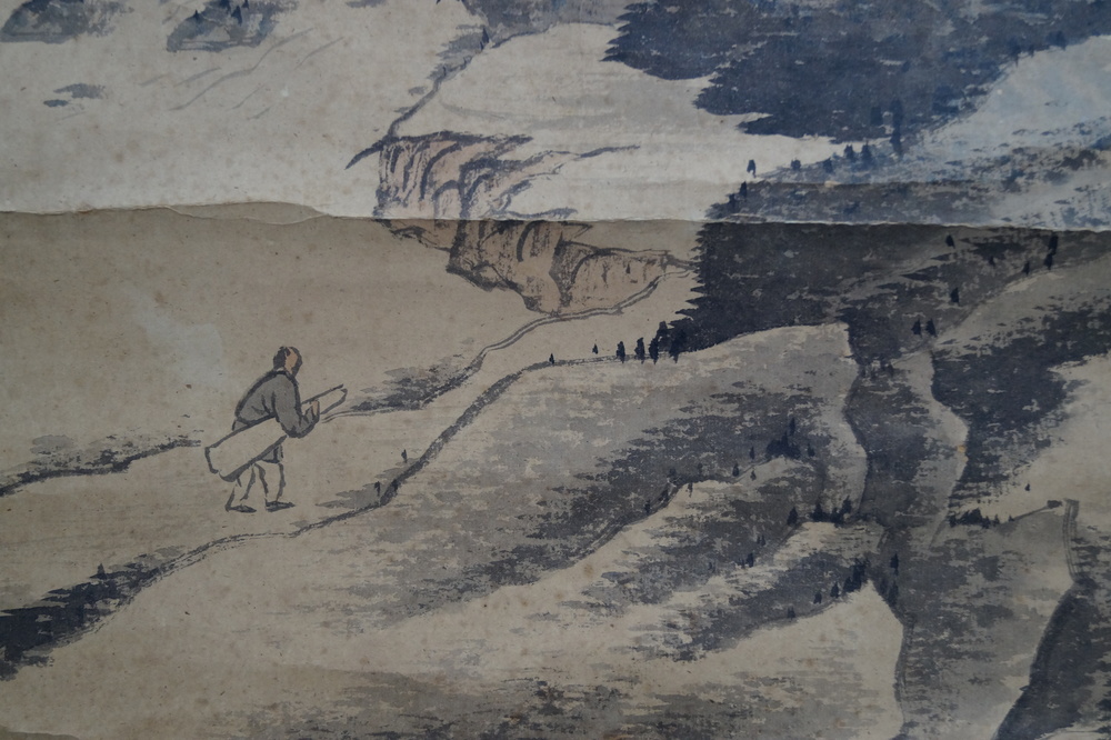 Landschaft Wanderer-Motiv Nahaufnahme