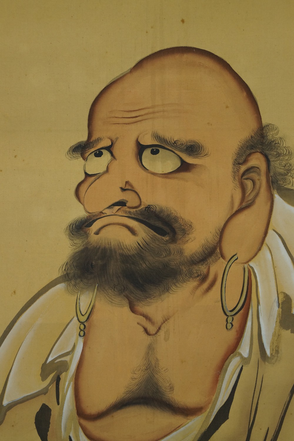 Kakemono Bodhidharma Daruma Motiv Nahaufnahme
