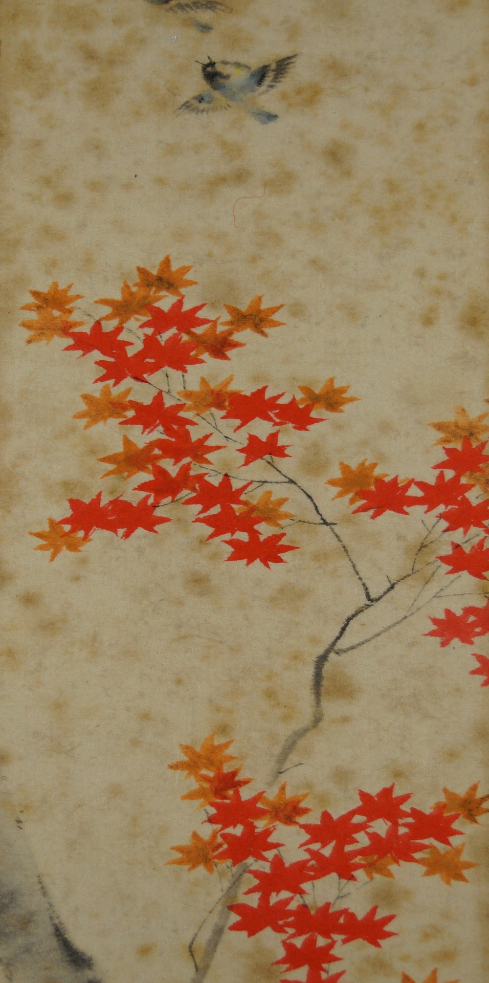 Japanisches Gemaelde Herbst Ahorn Motiv Nahaufnahme 1