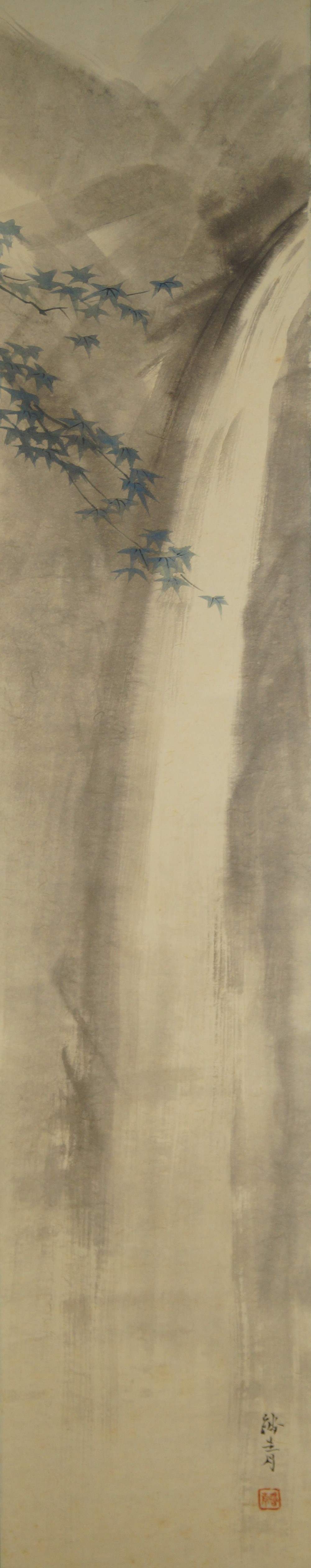 Wasserfall Rollbild von Tosei Ono Gesamtmotiv ohne Rahmung
