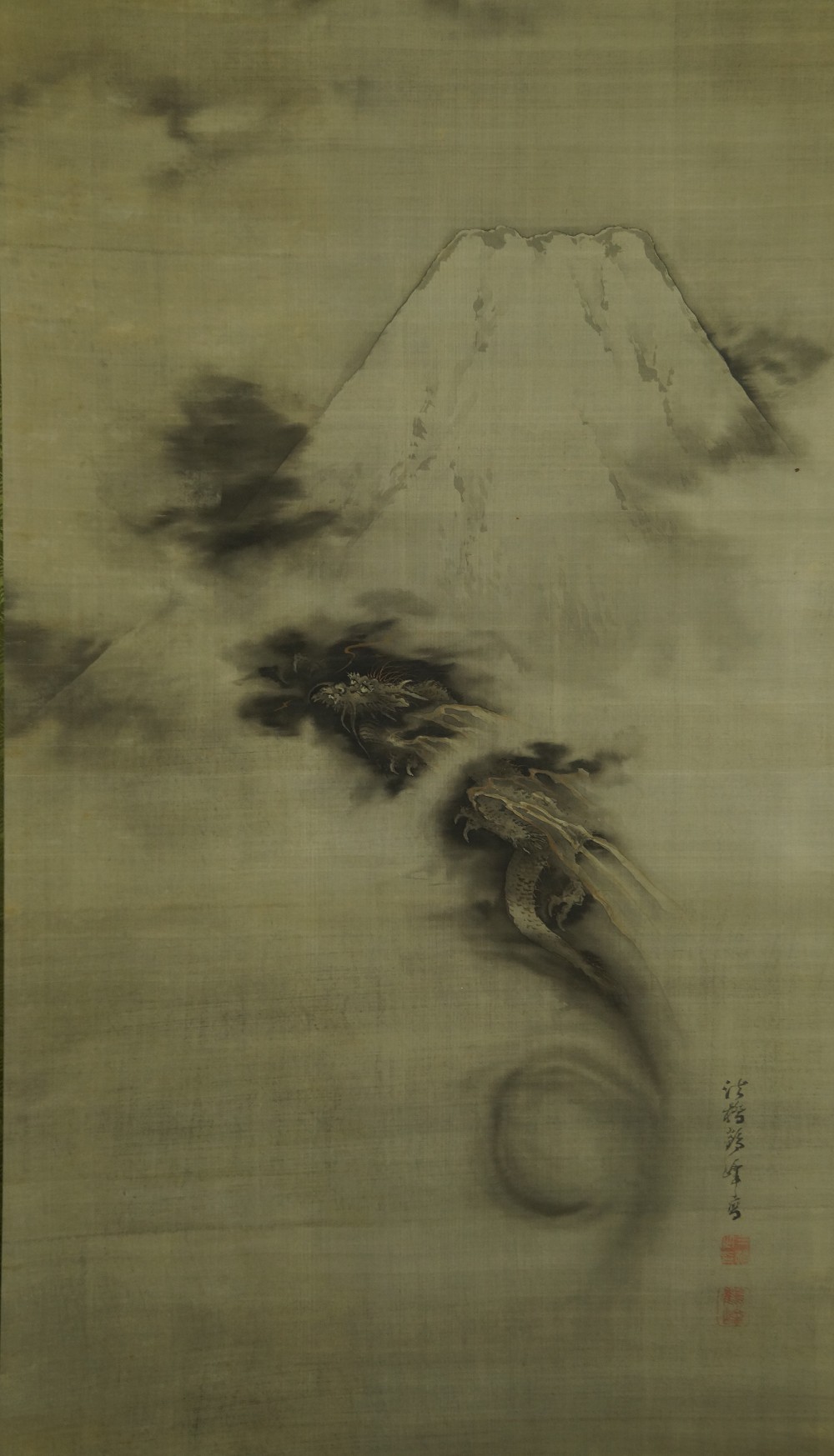 Drache am Fuji-San von Tsurumine Sansei Gesamtmotiv ohne Rahmung