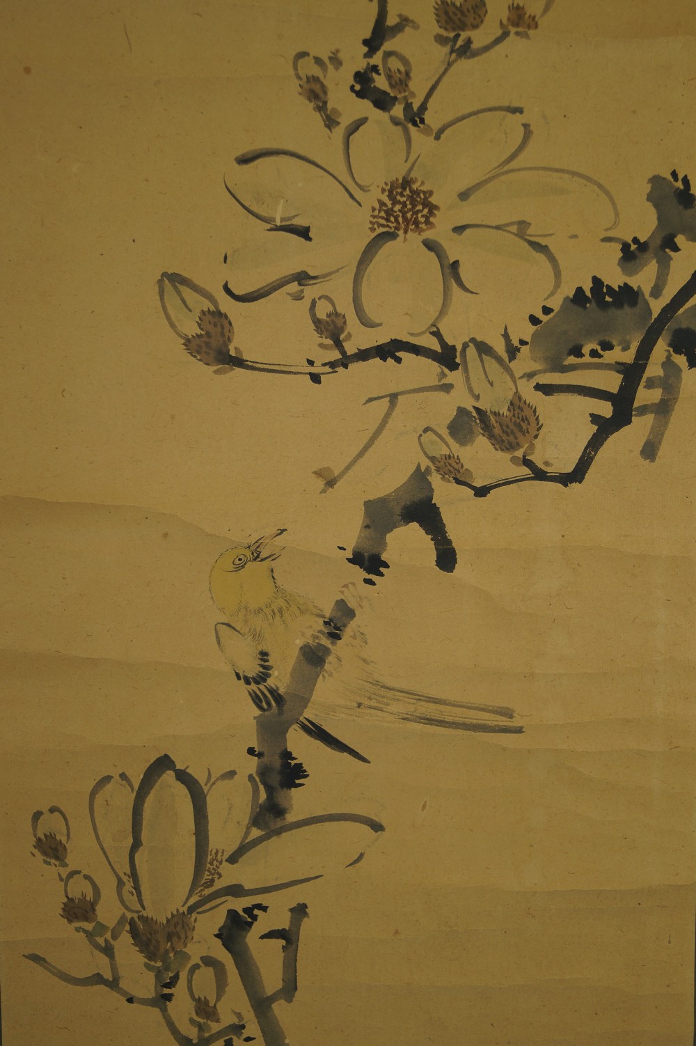 Kakemono Blumen Blueten Motiv Nahaufnahme