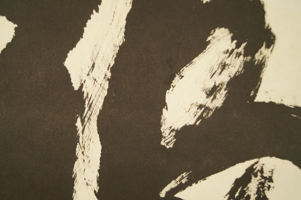 Calligraphy Ink Traces Brushwork Close-Up