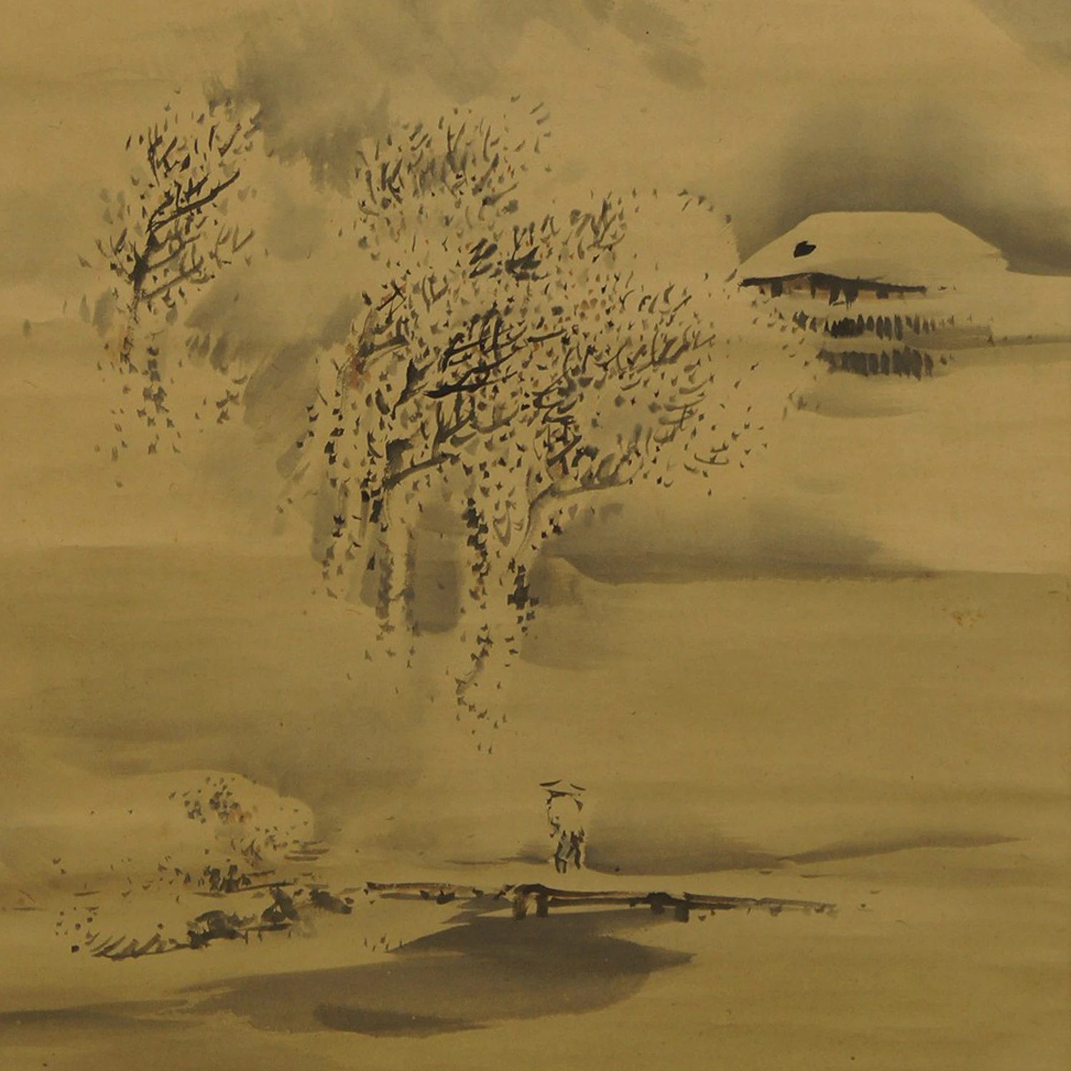 Landschaft Rollbild von Bunrin Shiokawa Motiv Nahaufnahme Vorschau