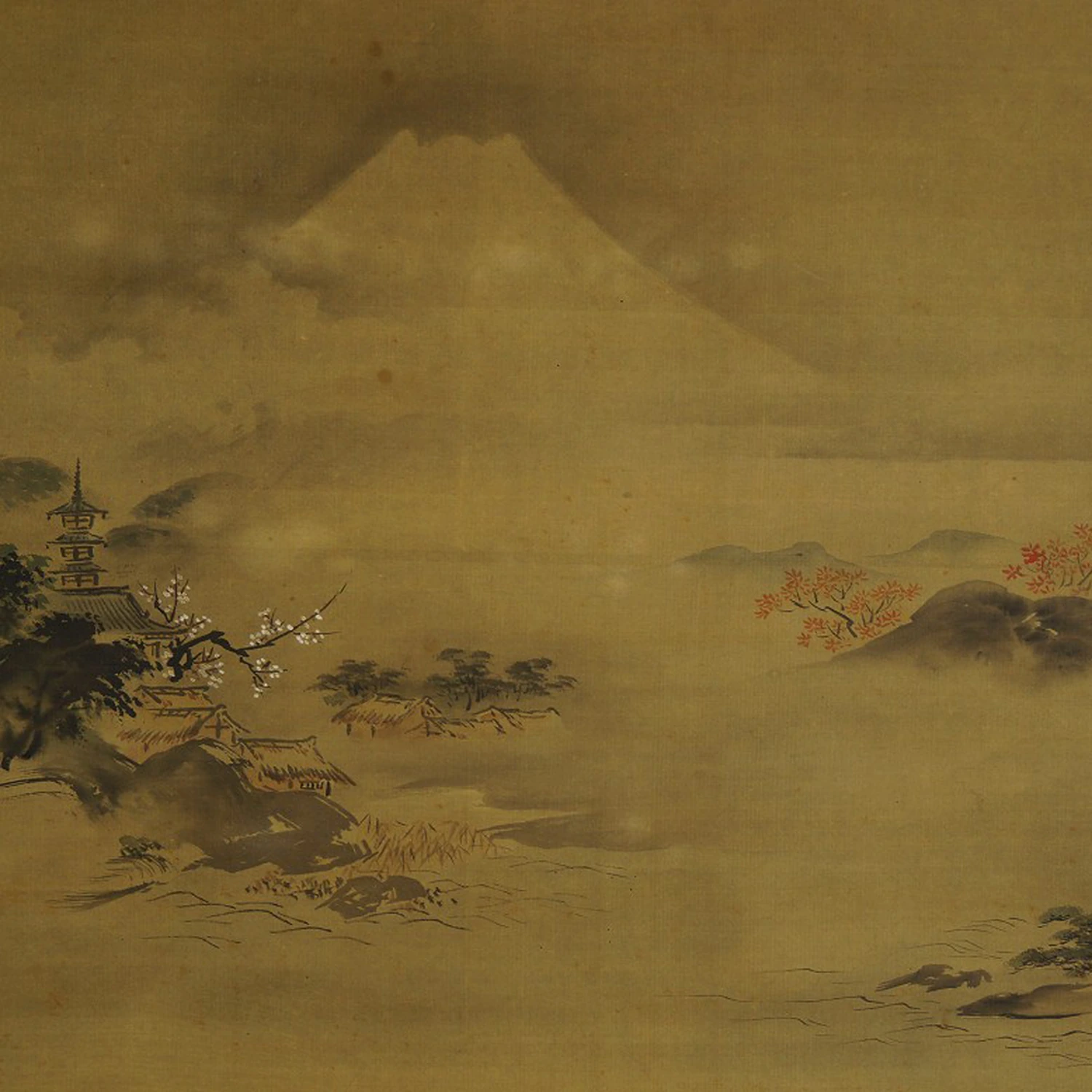 Fuji-san von Kano Ryusetsu Motiv Nahaufnahme Vorschau