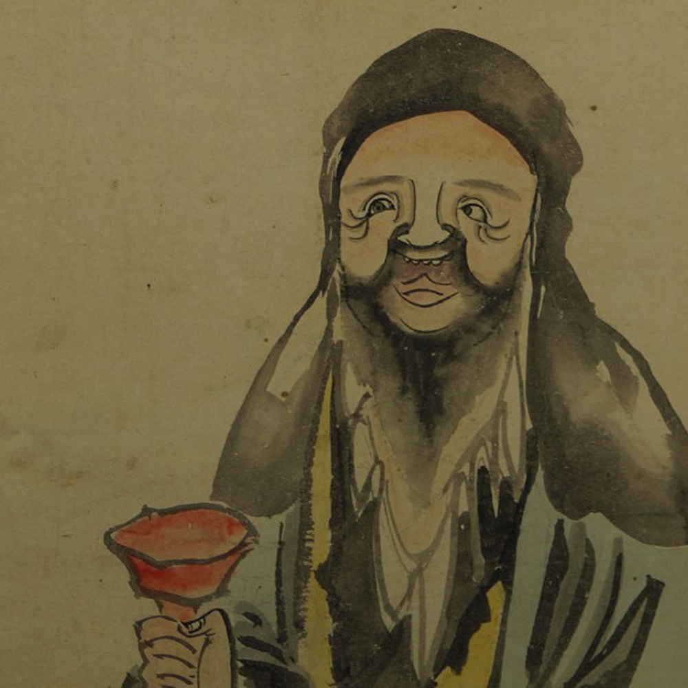 The Drinker Hanging Scroll Motif Close-Up Preview