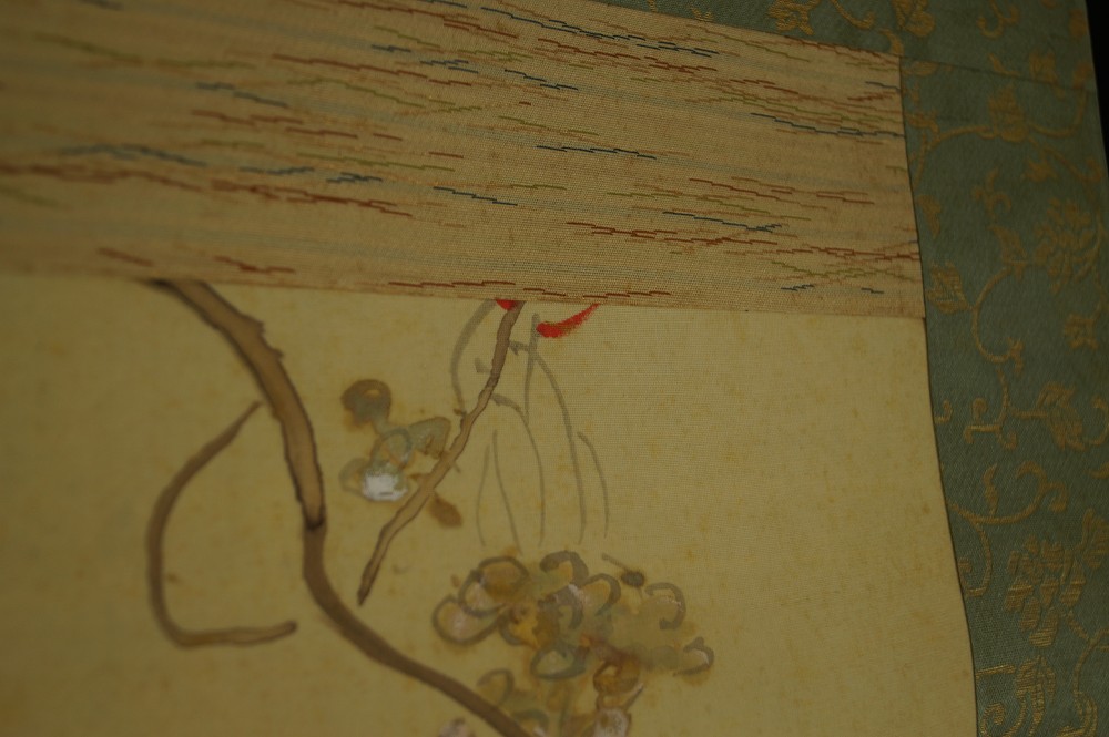 Herbst Rollbild von Hokage Higashihara Montierungsdetail