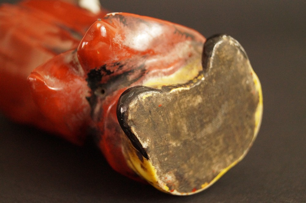 Bodhidharma Daruma Kutani-Figur Boden Nahaufnahme