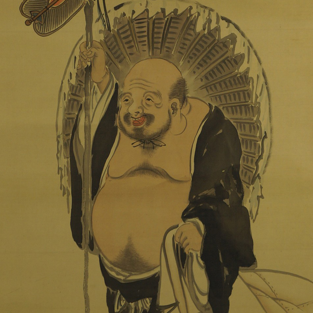 Hotei Rollbild Motiv Nahaufnahme Vorschau