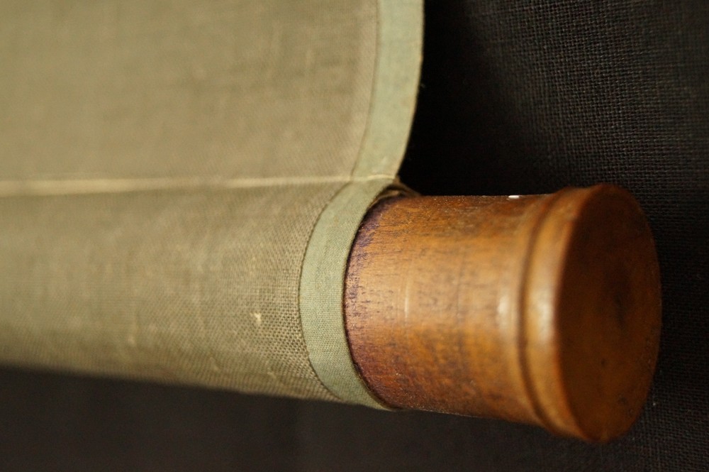 Axe en bois du rouleau détail de l'axe