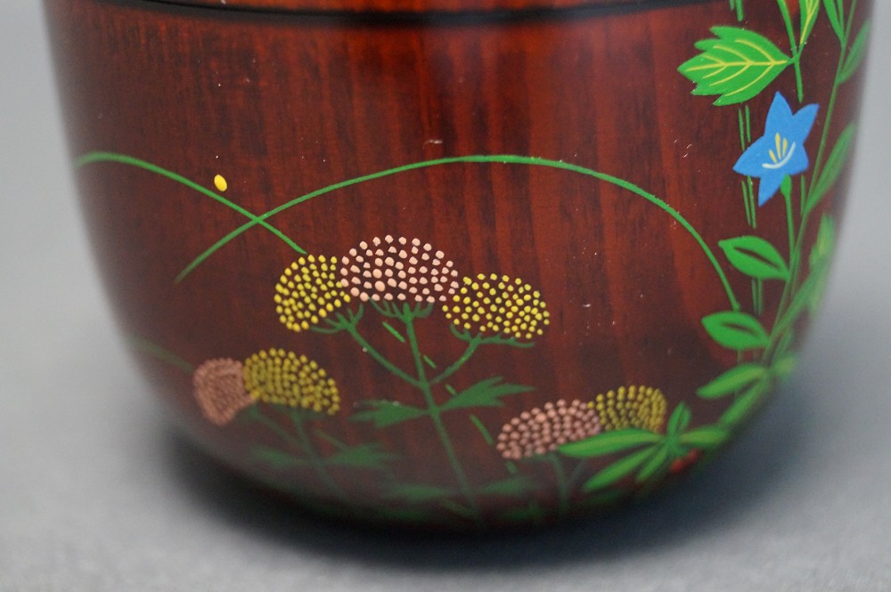 Shippo Makie Chu Natsume mit Blumenmotiv Motiv Nahaufnahme 1