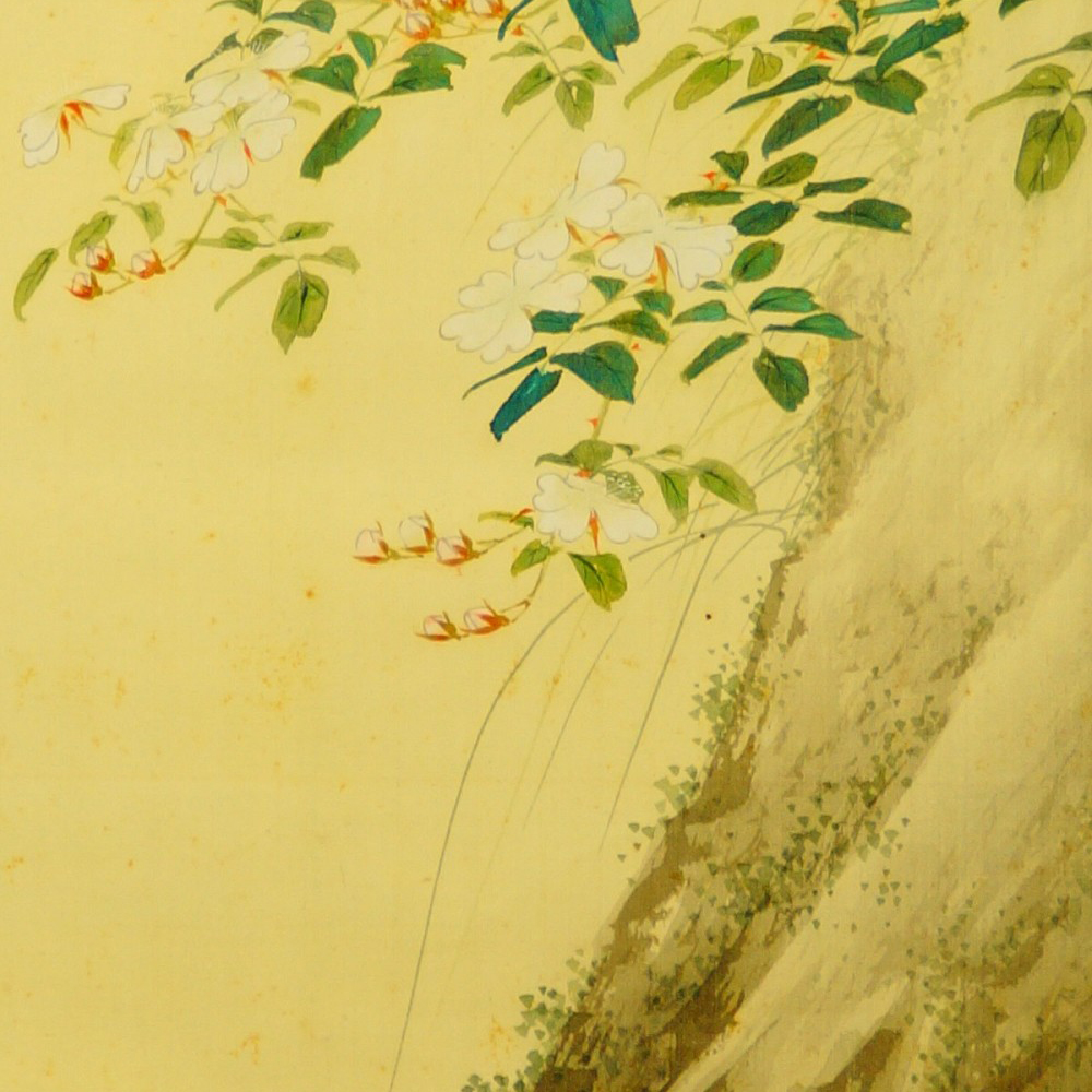 Zwei Forellen im Wasser Kakemono von Akamatsu Unrei Motiv Nahaufnahme Vorschau