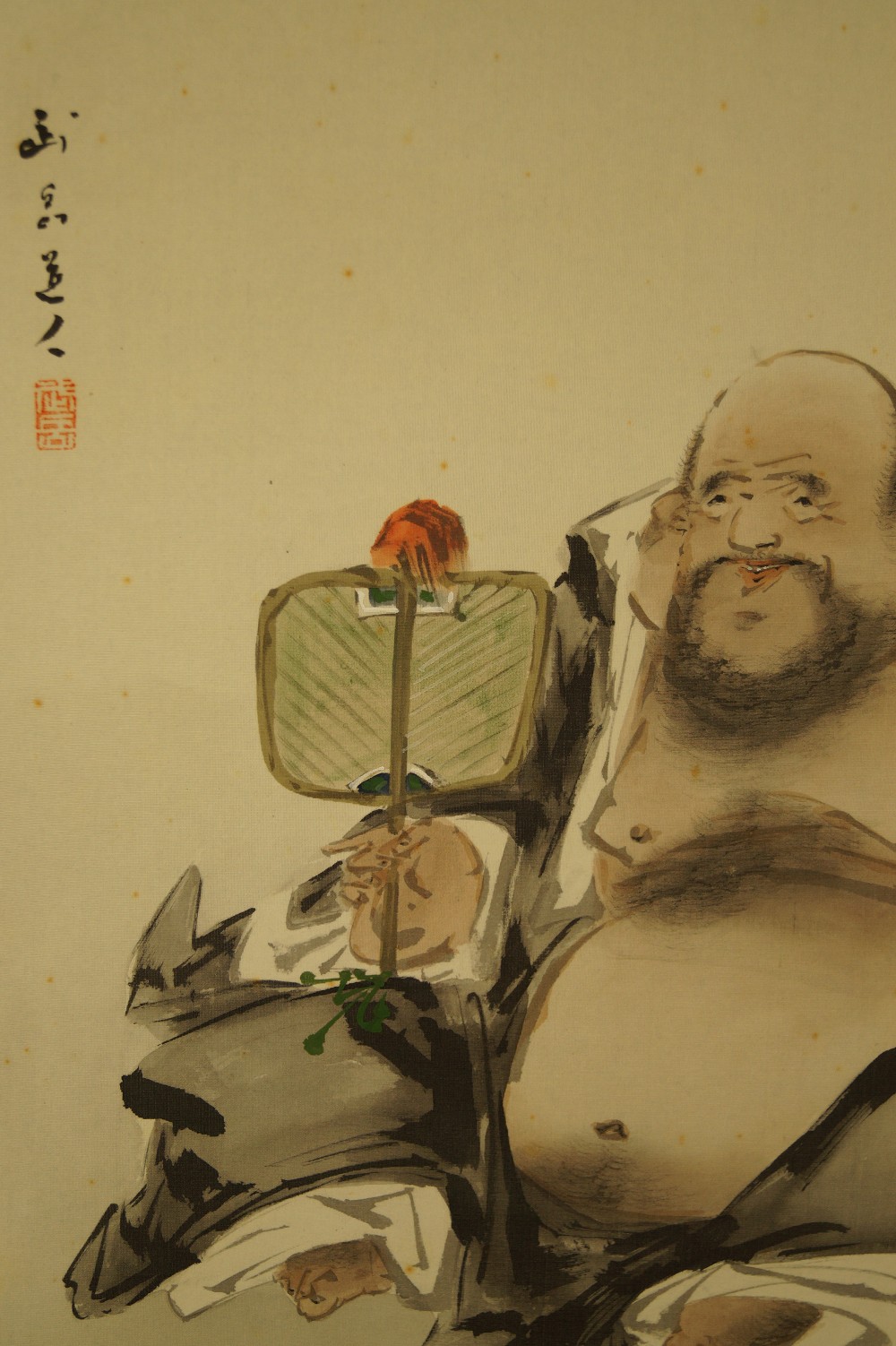 Kakemono Hotei Hotei Motiv Nahaufnahme 2