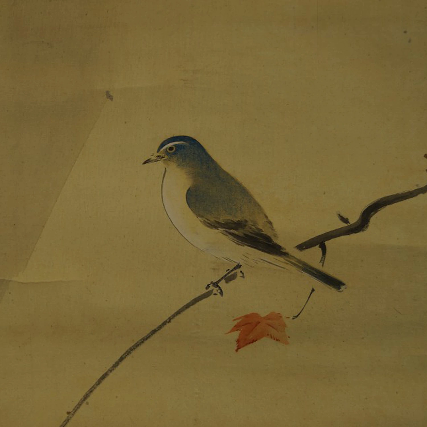 Japanisches Rollbild Herbst Motiv Nahaufnahme Vorschau
