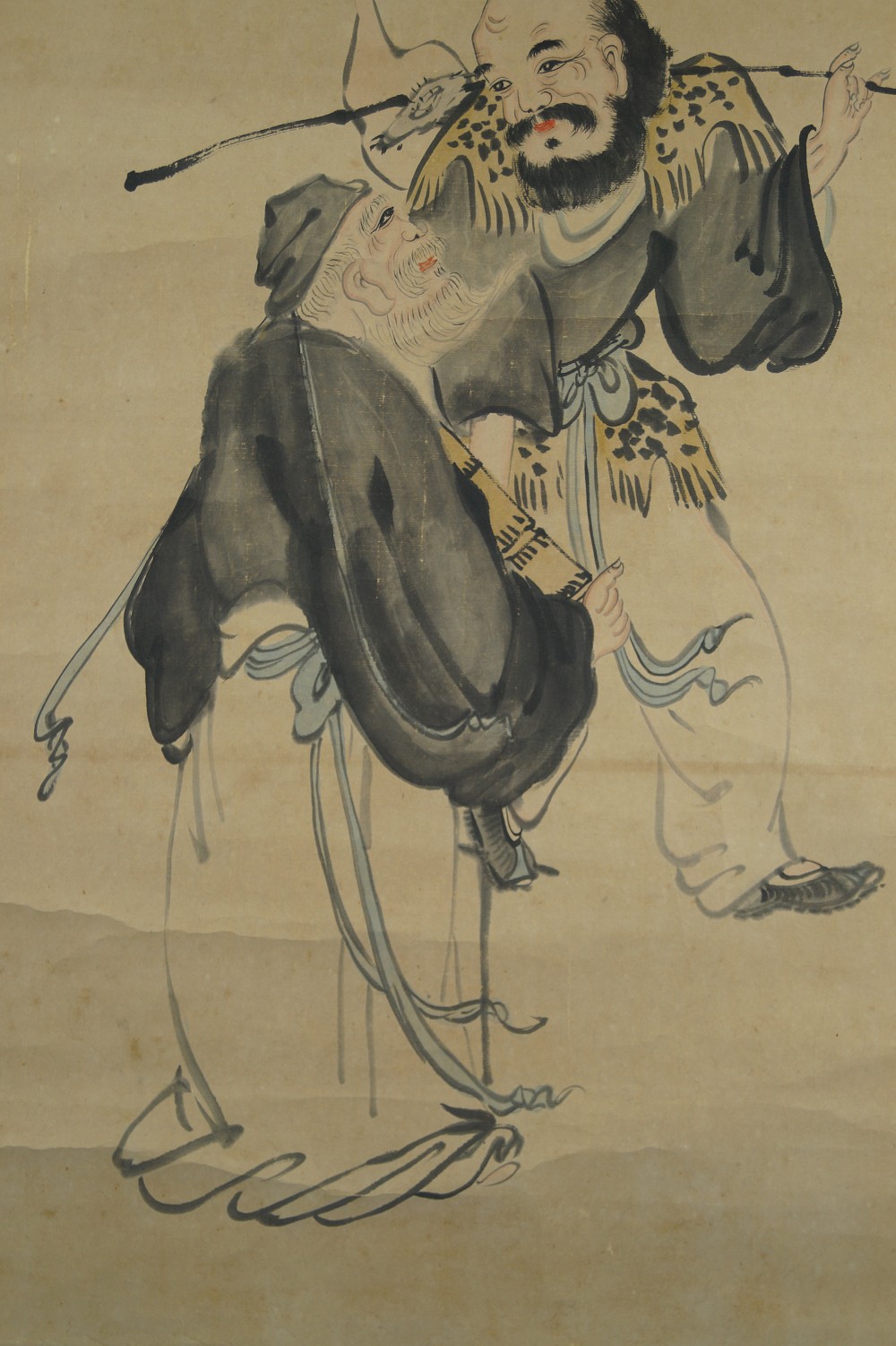 Kanzan und Jittoku Figurengruppe Motiv Nahaufnahme 1