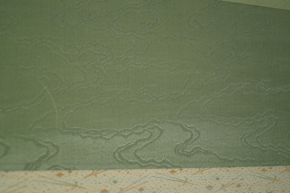 Kakemono Springender Koi Montierungsdetail