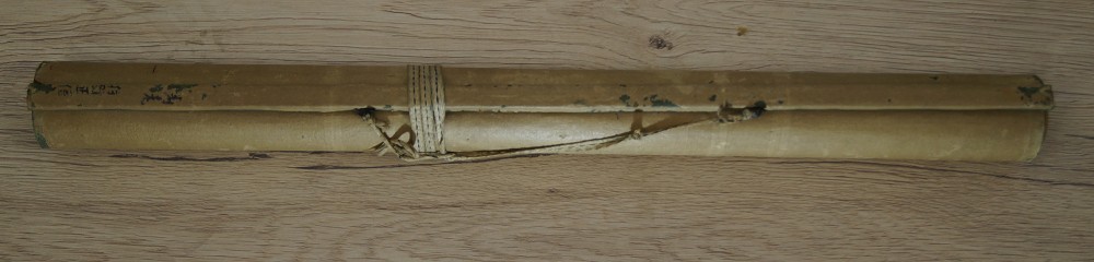 Jurojin Rollbild Kakemono zusammengerollt