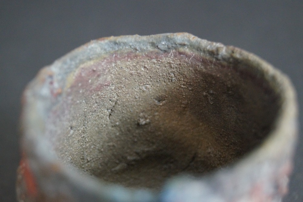 Sake Schale Guinomi Wabi Sabi Innenansicht Nahaufnahme 1
