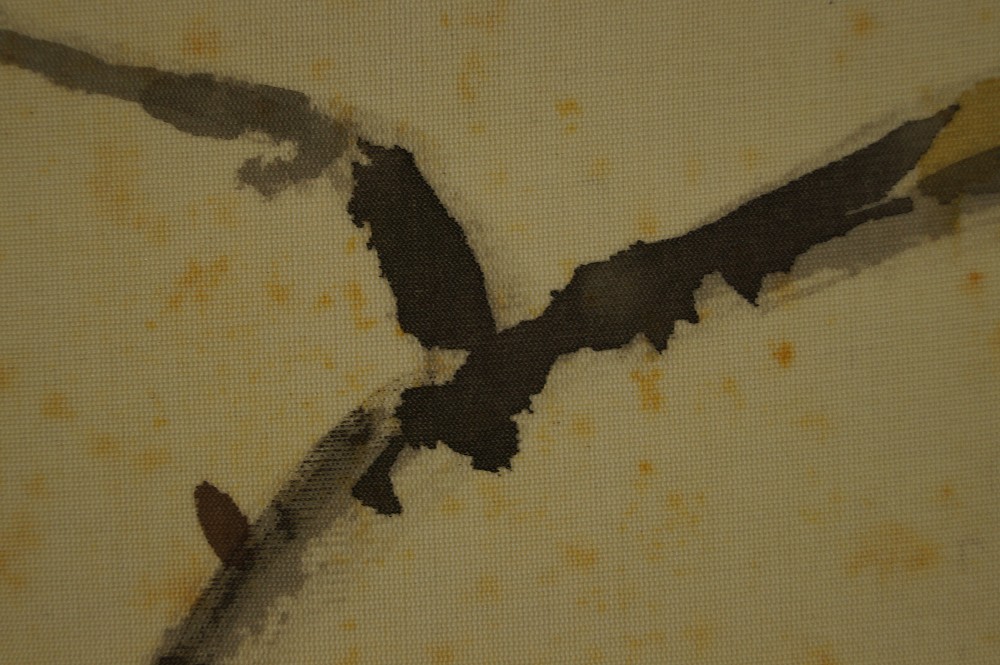 Vogel am Ahornzweig von Suma Natsugo Montierungsdetail 3
