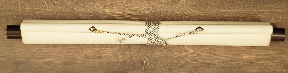 Rolled Up Hanging Scroll Tied with Cord Kakemono Rolled Up