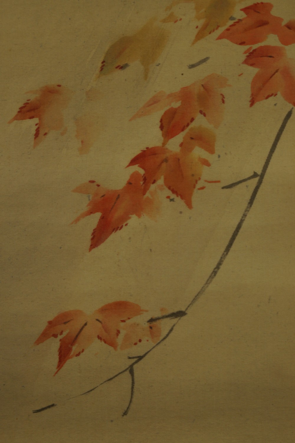 Rollo colgante japonés otoño detalle del motivo de arce 3
