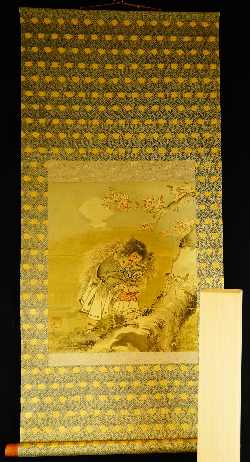 Ladrón nocturno kakemono vista completa del rollo colgante