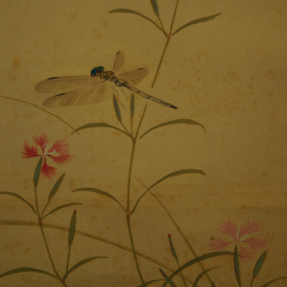 Japanisches Rollbild Libelle von Kazuyo Okutani Motiv Nahaufnahme Vorschau