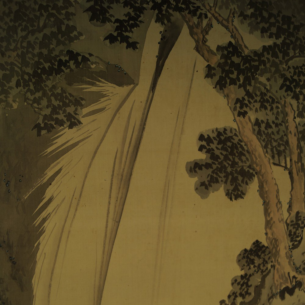 Wasserfall Rollbild von Kishi Renzan Motiv Nahaufnahme Vorschau