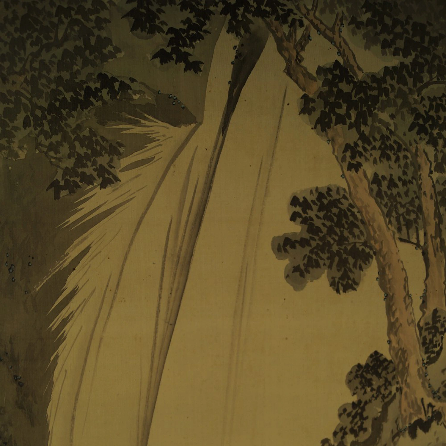 Wasserfall Rollbild von Kishi Renzan Motiv Nahaufnahme Vorschau