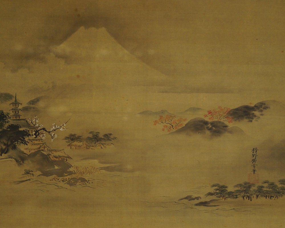 Fuji-san par Kano Ryusetsu motif complet sans montage