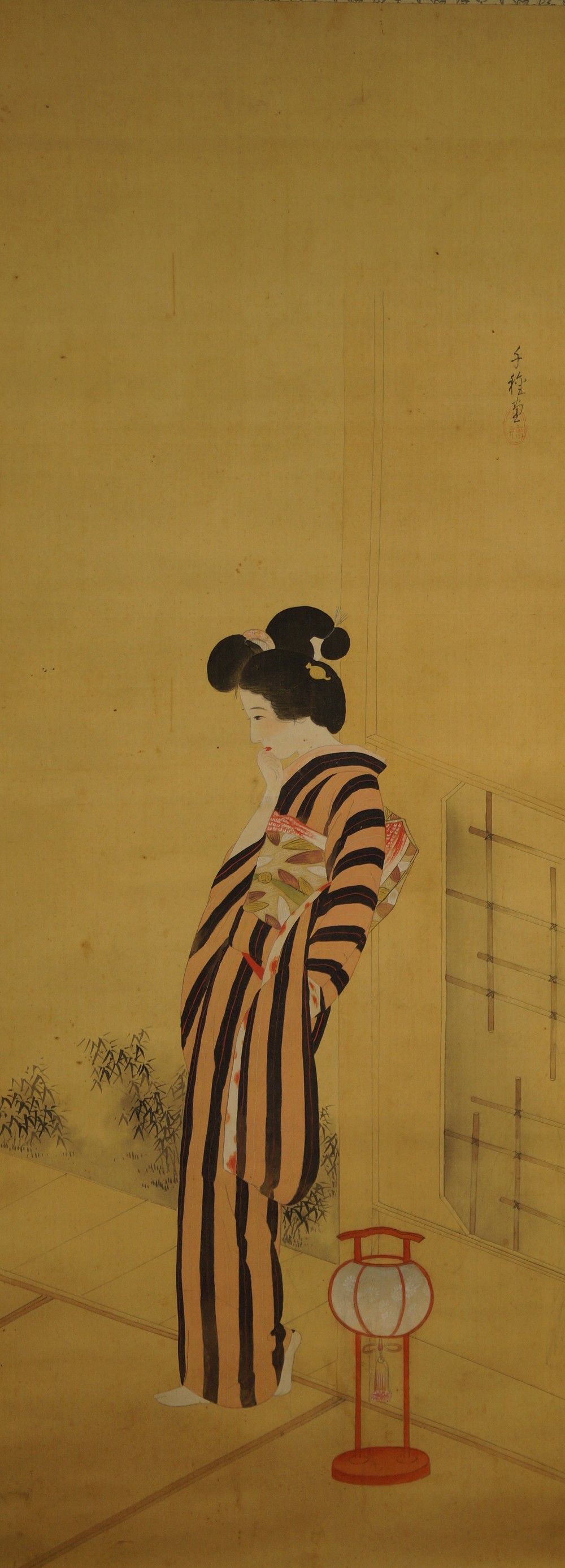 Belleza con kimono de Chigusa Kitani motivo completo sin montaje