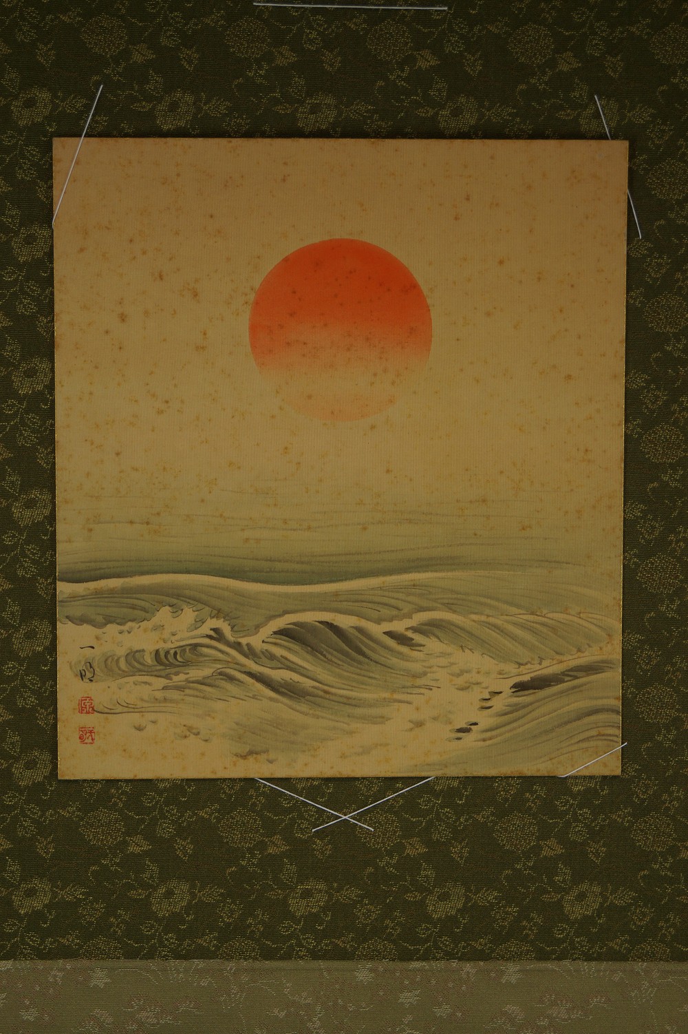 Shikishi Rising Sun Shikishi in Mounting
