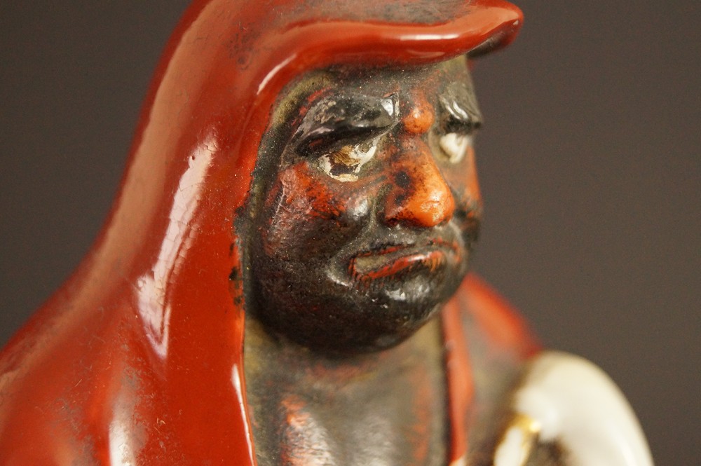 Bodhidharma Daruma Kutani-Figur Gesicht-Motiv Nahaufnahme 2