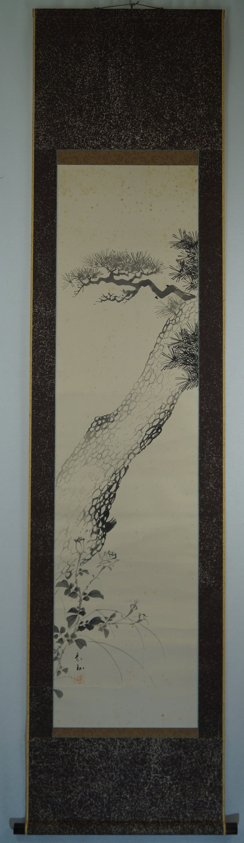 Kakemono Alte Kiefer Gesamtansicht Rollbild