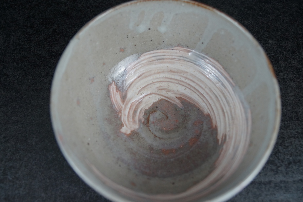 Bol à thé Chawan Vue de détail de la glaçure