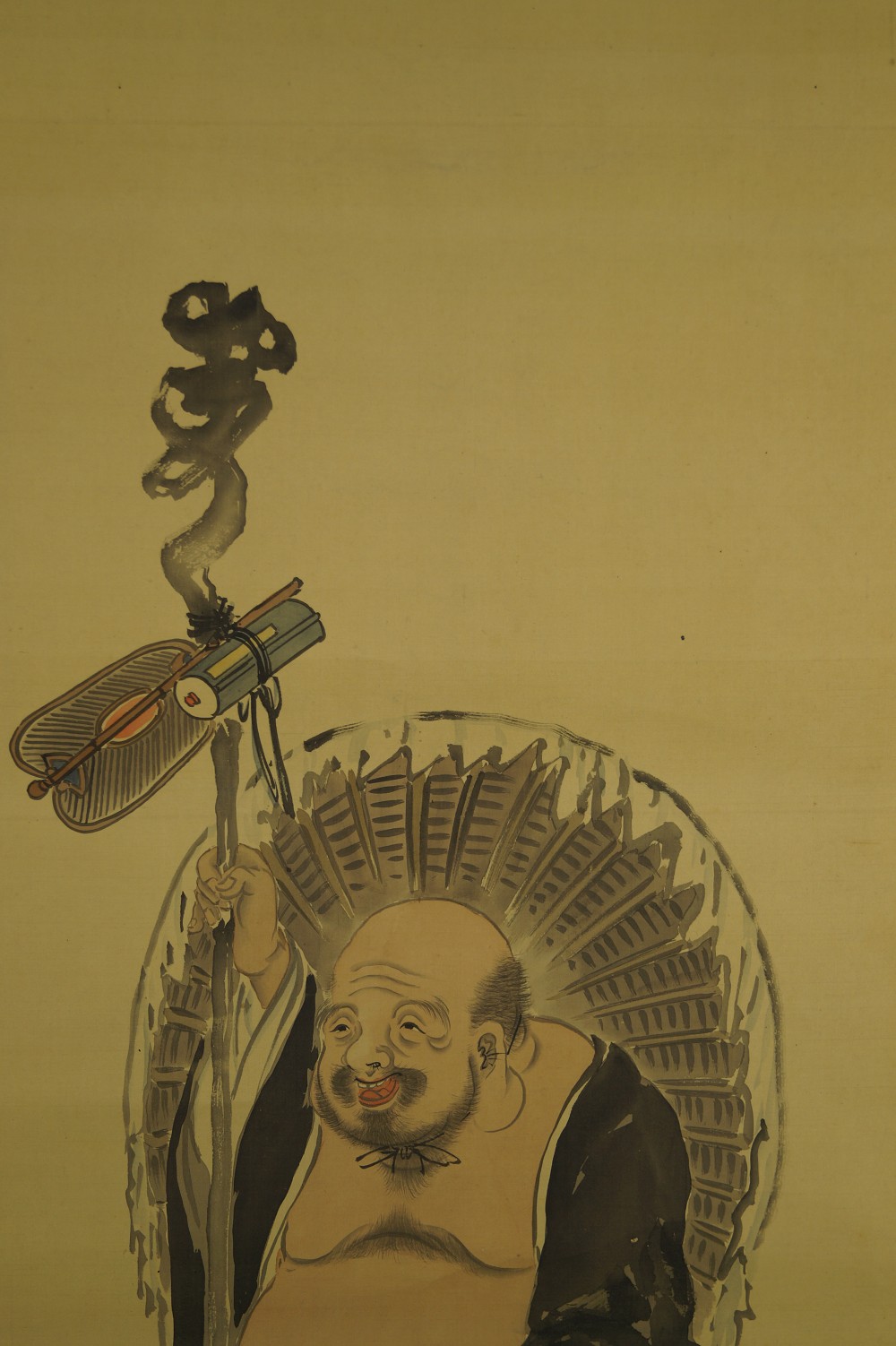 Hotei Rollbild Hotei-Motiv Nahaufnahme 1