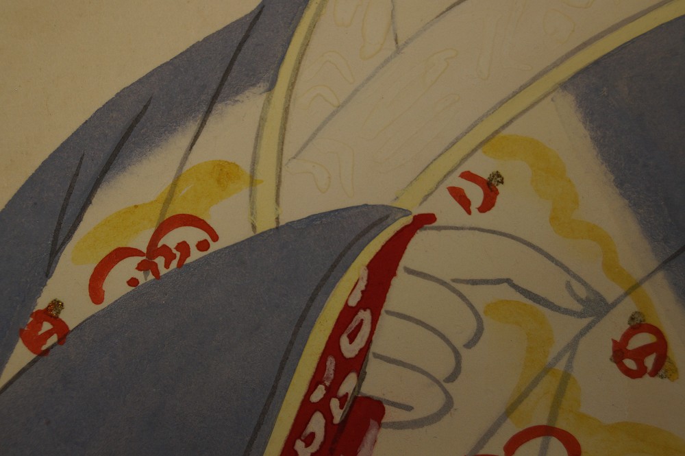 Shikishi Beauty in Kimono Motif Close-Up 4
