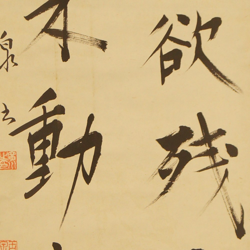 Kakemono Calligraphy Motif Close-Up Preview