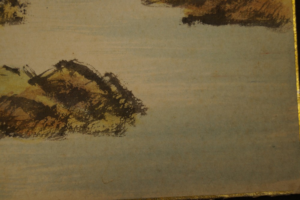 Shikishi Landschaft Felsen-Motiv Nahaufnahme