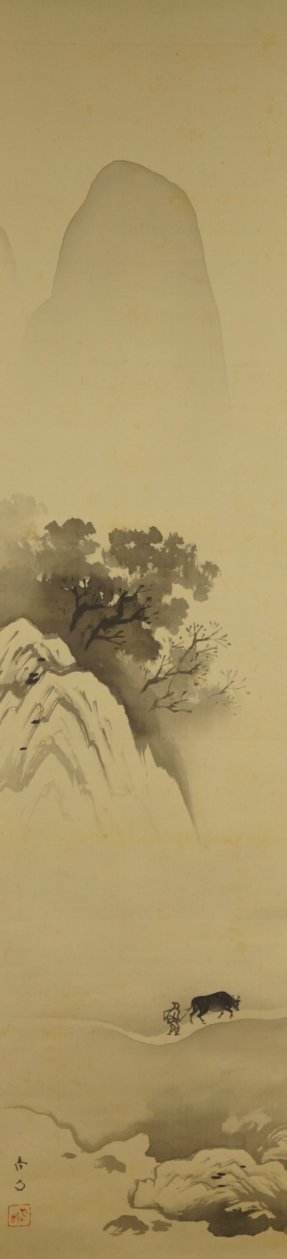 Japanisches Rollbild Landschaft Gesamtmotiv ohne Rahmung