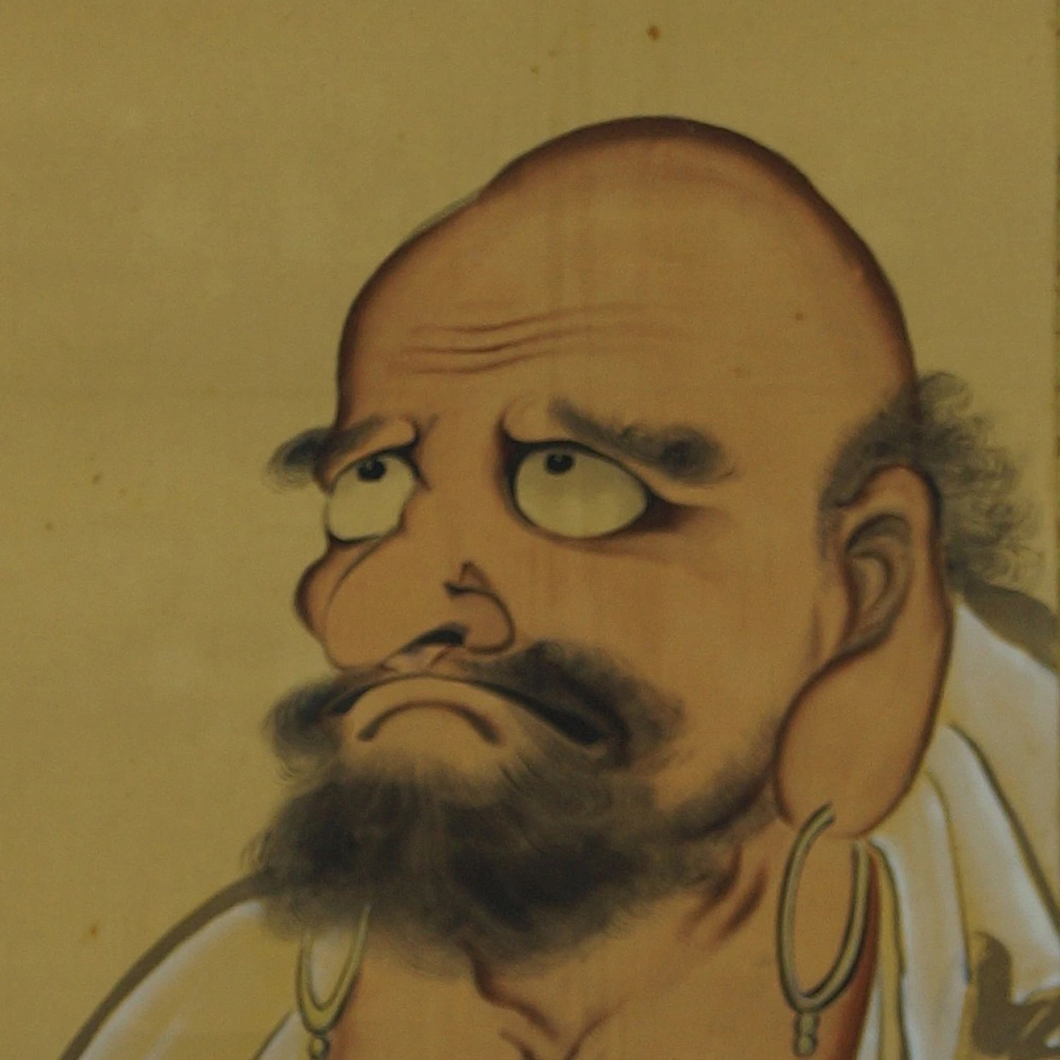 Kakemono Bodhidharma Daruma Motiv Nahaufnahme Vorschau