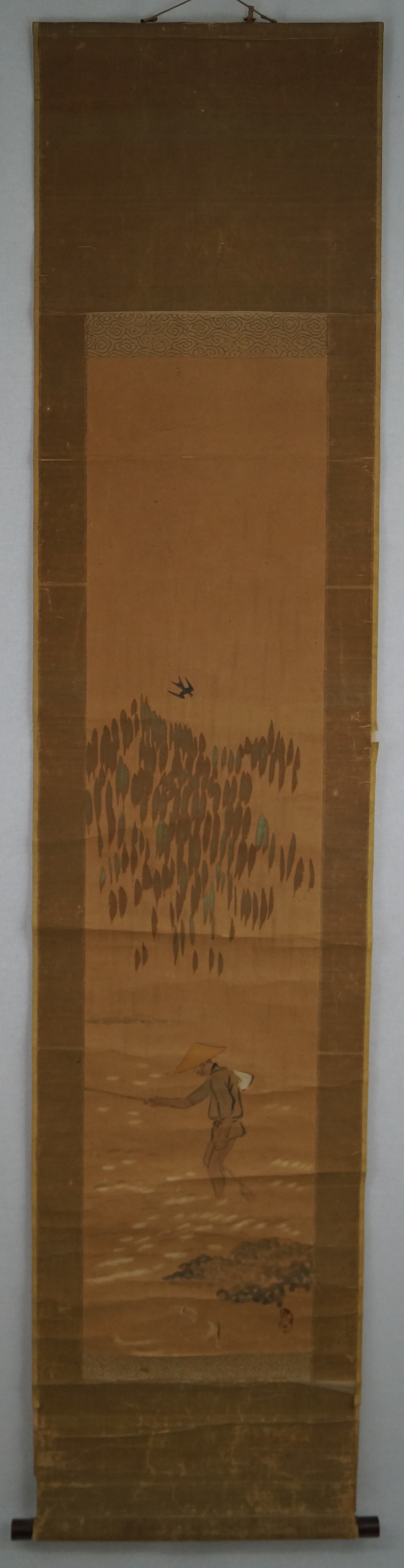 Wanderer im Regen Kakemono Gesamtansicht Rollbild
