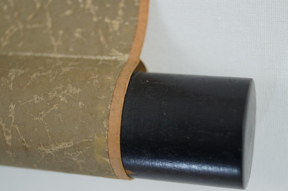 Tauben im Gras Kakemono Rollendetail