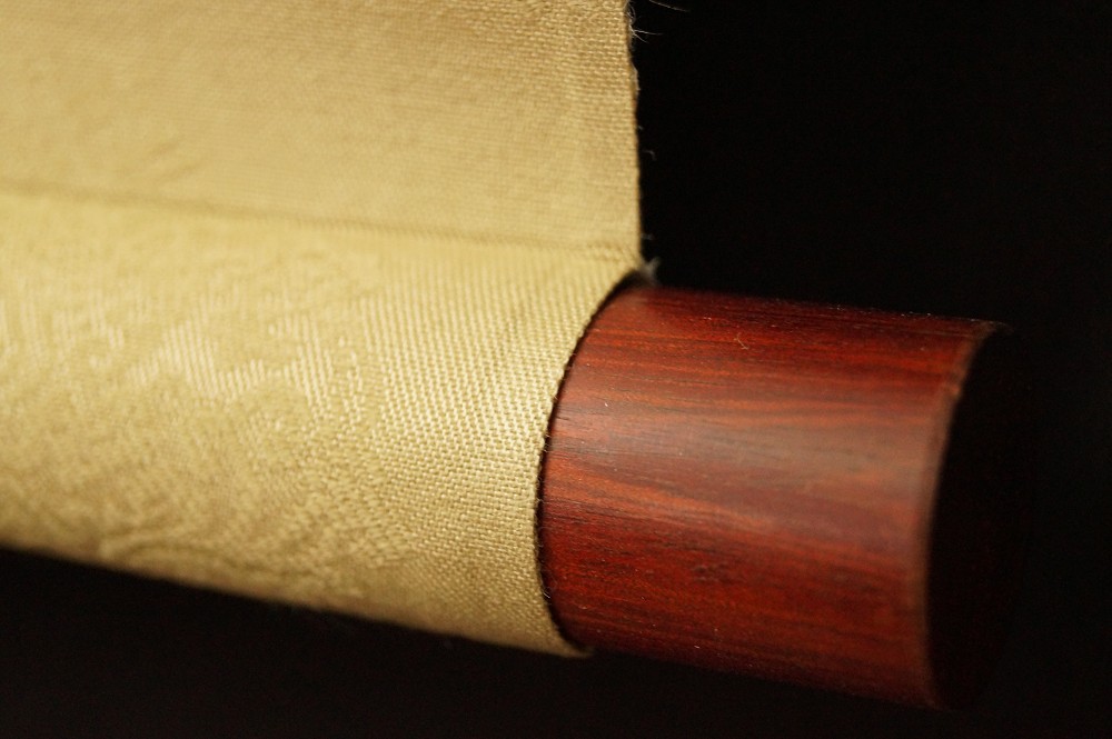 Pfingstrose Kakemono Rollendetail
