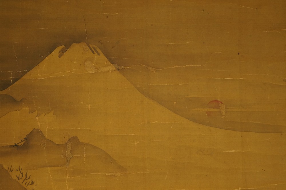 Fuji-San im Morgenrot von Kano Toun Fuji-Motiv Nahaufnahme 2
