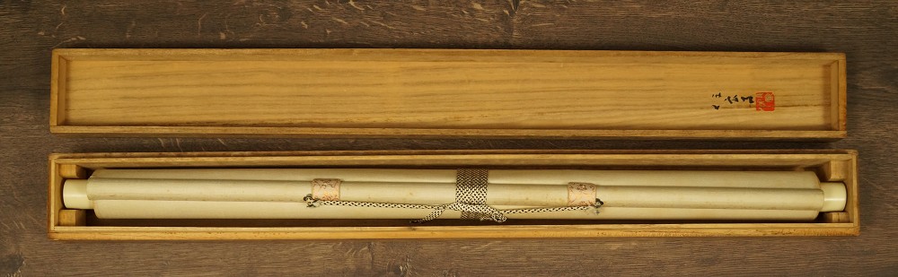 Kakemono Hotei in Aufbewahrungsbox