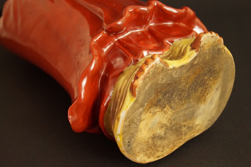 Bodhidharma Daruma Kutani-Figur Boden Nahaufnahme