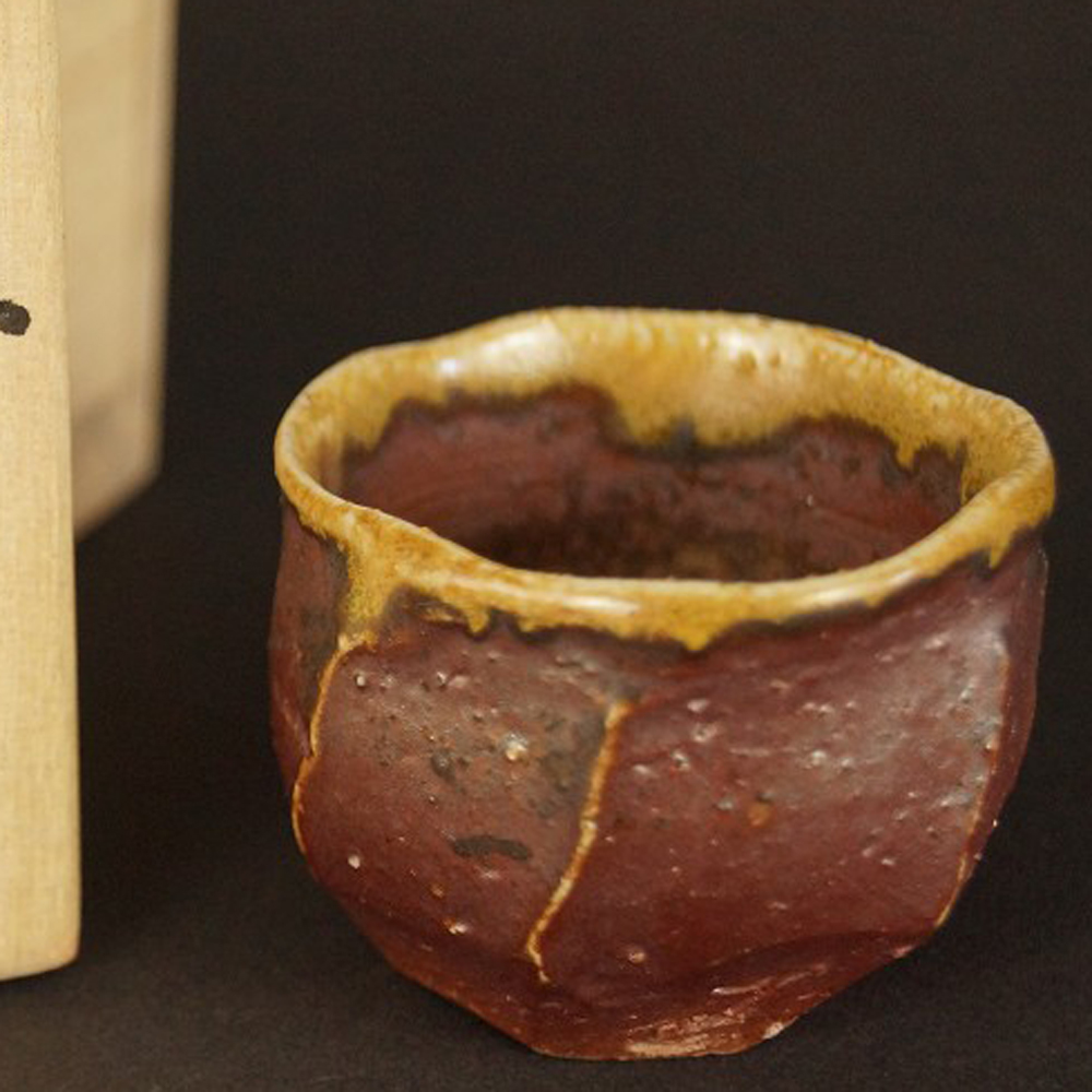 Bizen Guinomi von Kimura Tamafune Motiv Nahaufnahme Vorschau