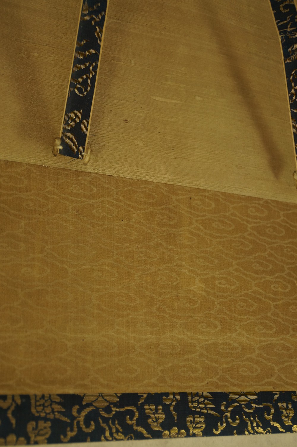 Vogel auf einem Stein von Kano Yasunobu Montierungsdetail 1